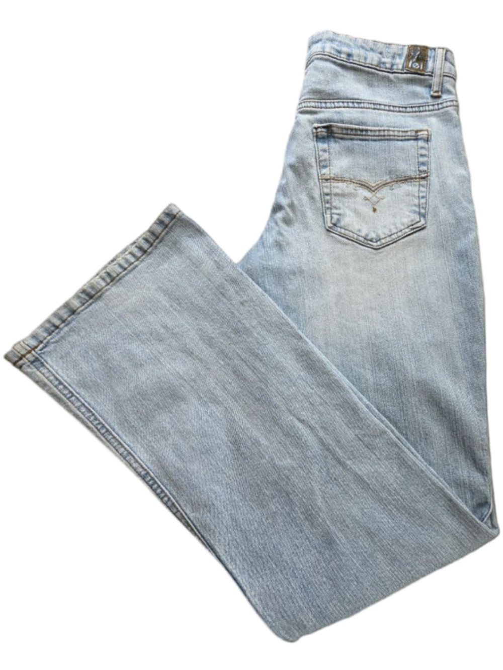L.E.I. Sophia Hiphugger Flare Jeans Size 9 Light Wash Y2K